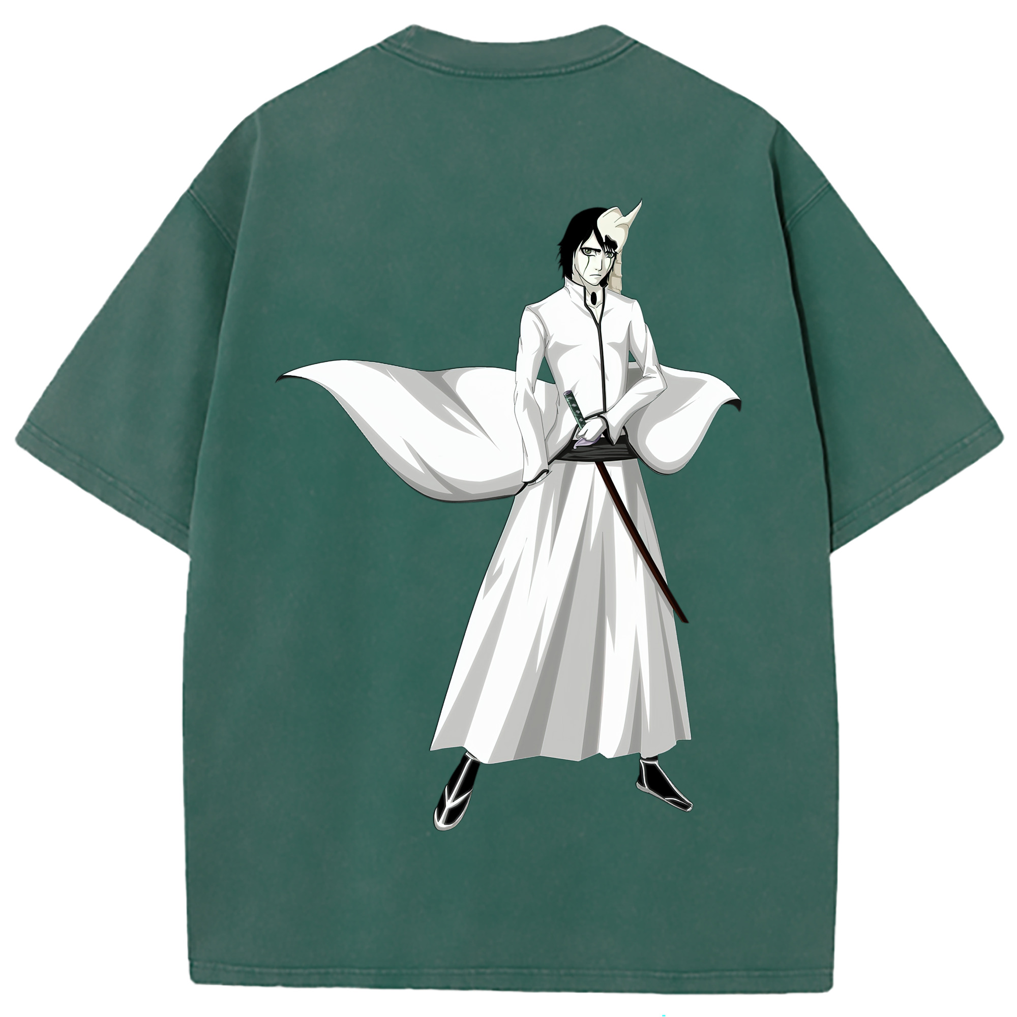 （画像用） ブリーチ ウルキオラ·シファー BLEACH Ulquiorra cifer 綿100% ヴィンテージ風 半袖Tシャツ（背面プリント）